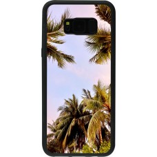 Samsung Galaxy S8+ Case Hülle - Silikon schwarz Summer 2023 palm tree vibe