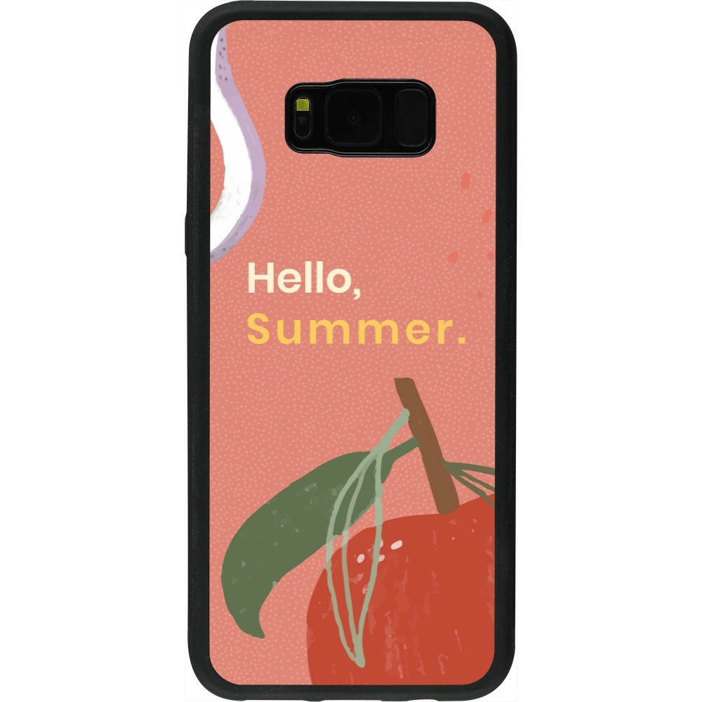 Samsung Galaxy S8+ Case Hülle - Silikon schwarz Summer 2025 Hello summer