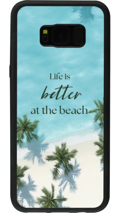 Samsung Galaxy S8+ Case Hülle - Silikon schwarz Summer 2025 Life is better at the beach