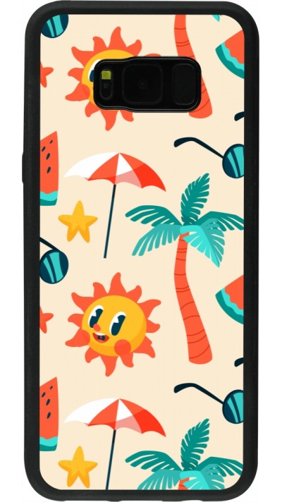 Samsung Galaxy S8+ Case Hülle - Silikon schwarz Summer 2025 Pattern soleil
