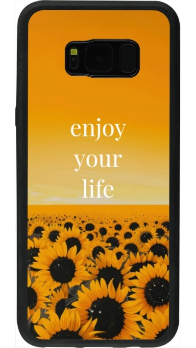 Coque Samsung Galaxy S8+ - Silicone rigide noir Summer 2026 Enjoy your life