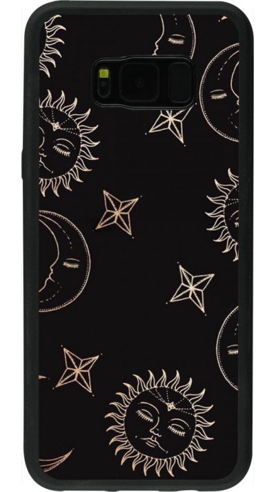 Coque Samsung Galaxy S8+ - Silicone rigide noir Suns and Moons