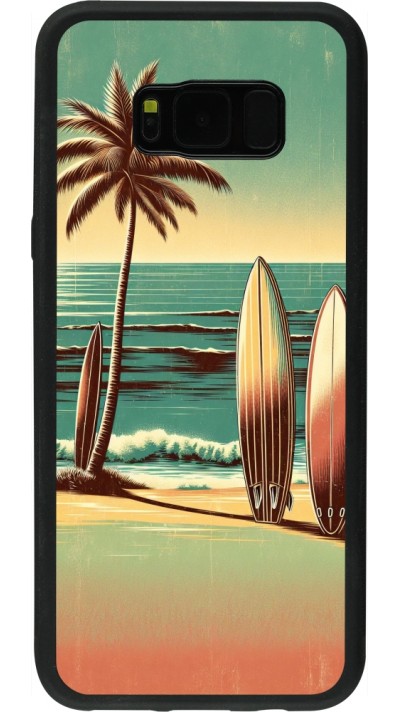 Samsung Galaxy S8+ Case Hülle - Silikon schwarz Surf Paradise