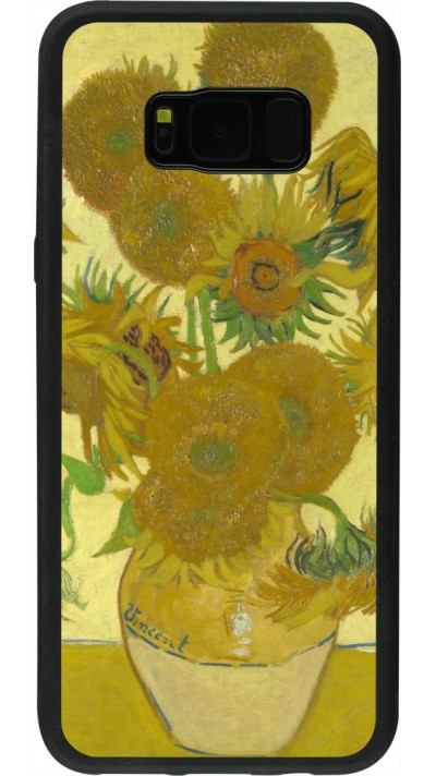 Coque Samsung Galaxy S8+ - Silicone rigide noir Tableau art - Les Tournesols - Van Gogh