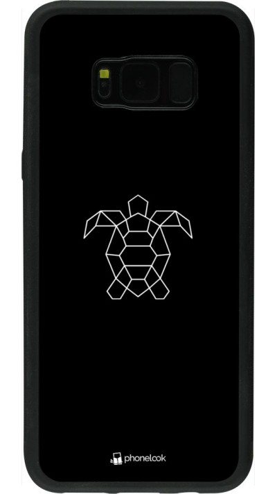 Coque Samsung Galaxy S8+ - Silicone rigide noir Turtles lines on black