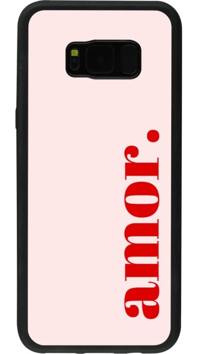 Coque Samsung Galaxy S8+ - Silicone rigide noir Valentine 2024 amor