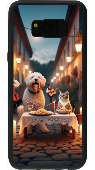 Coque Samsung Galaxy S8+ - Silicone rigide noir Valentine 2024 Dog & Cat Candlelight Coque Samsung Galaxy S8+ - Silicone rigide noir Valentine 2024 Dog & Cat Candlelight