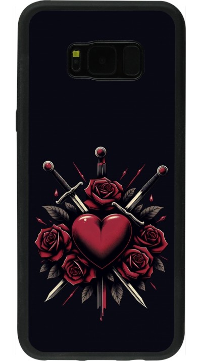 Coque Samsung Galaxy S8+ - Silicone rigide noir Valentine 2024 gothic love Coque Samsung Galaxy S8+ - Silicone rigide noir Valentine 2024 gothic love