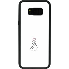 Samsung Galaxy S8+ Case Hülle - Silikon schwarz Valentine 2024 heart by Millennials