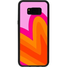 Samsung Galaxy S8+ Case Hülle - Silikon schwarz Valentine 2024 heart gradient