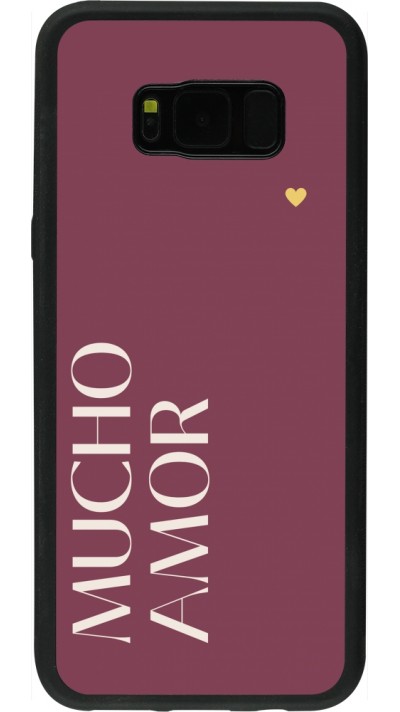 Coque Samsung Galaxy S8+ - Silicone rigide noir Valentine 2024 mucho amor rosado Coque Samsung Galaxy S8+ - Silicone rigide noir Valentine 2024 mucho amor rosado