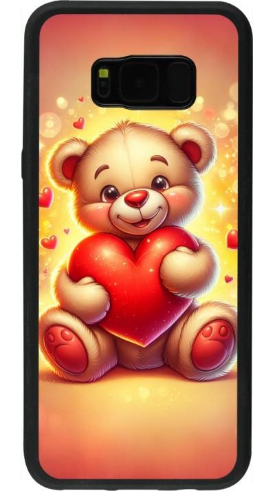 Coque Samsung Galaxy S8+ - Silicone rigide noir Valentine 2024 Teddy love Coque Samsung Galaxy S8+ - Silicone rigide noir Valentine 2024 Teddy love