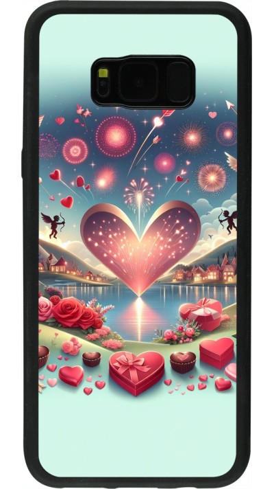Coque Samsung Galaxy S8+ - Silicone rigide noir Valentine 2025 Chic