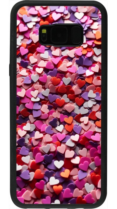 Coque Samsung Galaxy S8+ - Silicone rigide noir Valentine 2025 Confetti