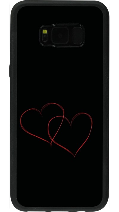 Coque Samsung Galaxy S8+ - Silicone rigide noir Valentine 2023 attached heart Coque Samsung Galaxy S8+ - Silicone rigide noir Valentine 2023 attached heart