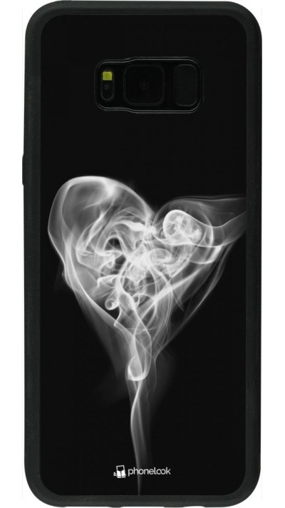 Coque Samsung Galaxy S8+ - Silicone rigide noir Valentine 2022 Black Smoke Coque Samsung Galaxy S8+ - Silicone rigide noir Valentine 2022 Black Smoke