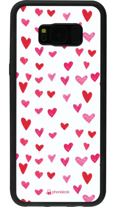 Coque Samsung Galaxy S8+ - Silicone rigide noir Valentine 2022 Many pink hearts Coque Samsung Galaxy S8+ - Silicone rigide noir Valentine 2022 Many pink hearts