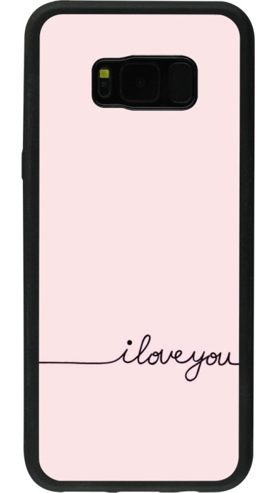 Coque Samsung Galaxy S8+ - Silicone rigide noir Valentine 2023 i love you writing Coque Samsung Galaxy S8+ - Silicone rigide noir Valentine 2023 i love you writing