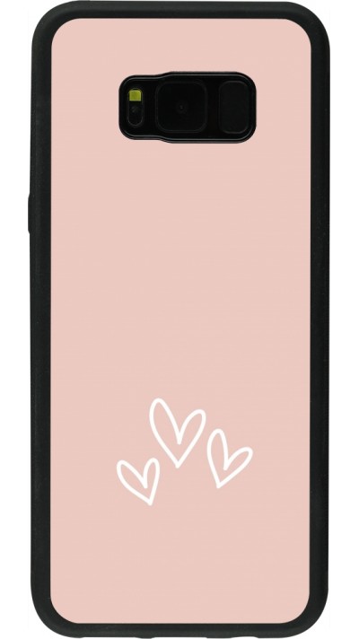 Coque Samsung Galaxy S8+ - Silicone rigide noir Valentine 2023 three minimalist hearts Coque Samsung Galaxy S8+ - Silicone rigide noir Valentine 2023 three minimalist hearts