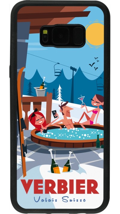Coque Samsung Galaxy S8+ - Silicone rigide noir Verbier Mountain Jacuzzi Coque Samsung Galaxy S8+ - Silicone rigide noir Verbier Mountain Jacuzzi