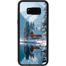 Samsung Galaxy S8+ Case Hülle - Silikon schwarz Winter 25 Winter house forest day