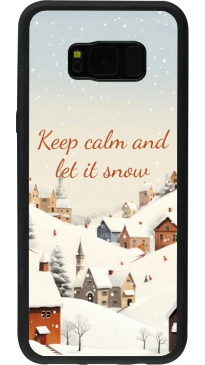 Samsung Galaxy S8+ Case Hülle - Silikon schwarz Winter 25 Winter Keep calm and let it snow