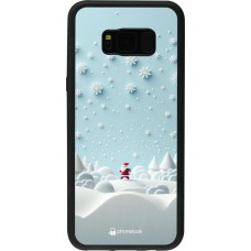 Samsung Galaxy S8+ Case Hülle - Silikon schwarz Weihnachten 2023 Kleiner Vater Schneeflocke