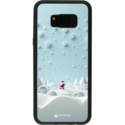 Samsung Galaxy S8+ Case Hülle - Silikon schwarz Weihnachten 2023 Kleiner Vater Schneeflocke