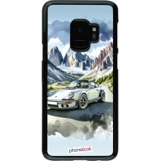 Samsung Galaxy S9 Case Hülle - Porsche 911 Berg Aquarell
