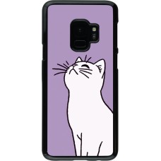 Samsung Galaxy S9 Case Hülle - Chat auf lila Hintergrund