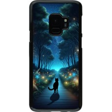 Samsung Galaxy S9 Case Hülle - Schwarze Katze Spaziergang