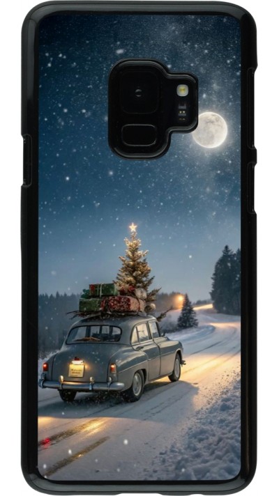 Samsung Galaxy S9 Case Hülle - Christmas 25 Car with Tree Xmas