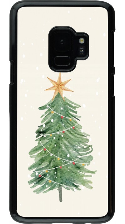 Samsung Galaxy S9 Case Hülle - Christmas 25 Sketch Tree