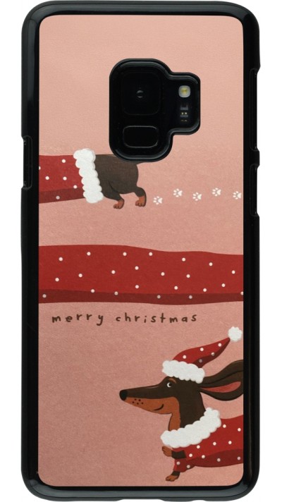 Samsung Galaxy S9 Case Hülle - Christmas 25 Teckel Merry Xmas