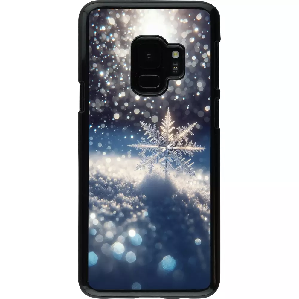 Samsung Galaxy S9 Case Hülle - Schneeflocke Solar Glanz