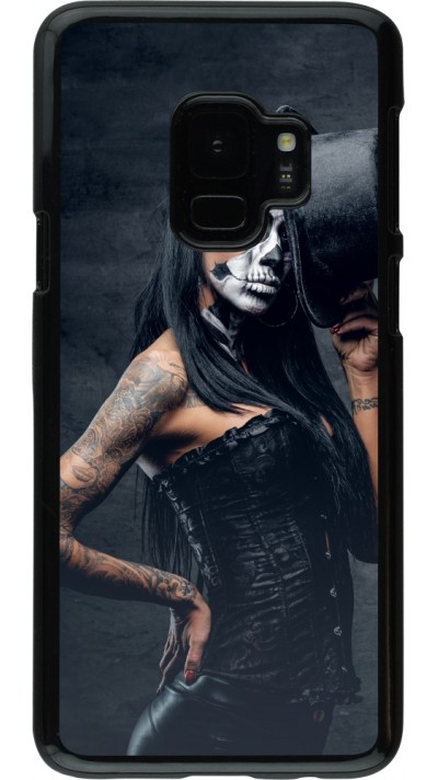 Samsung Galaxy S9 Case Hülle - Halloween 22 Tattooed Girl