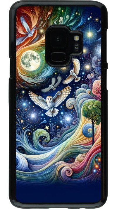 Samsung Galaxy S9 Case Hülle - Fliegender Blumen-Eule