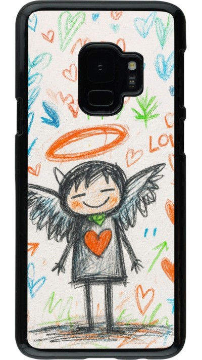 Coque Samsung Galaxy S9 - Little Angel Sketch Love
