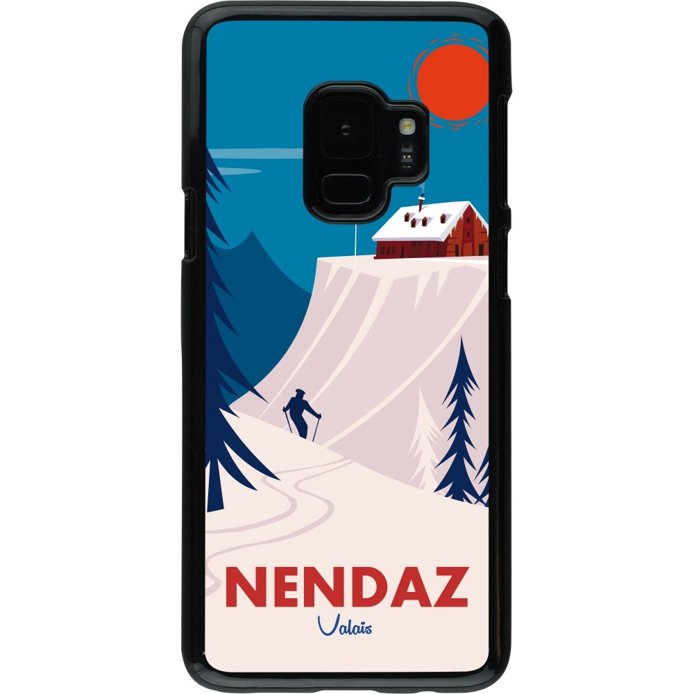 Samsung Galaxy S9 Case Hülle - Nendaz Cabane Ski