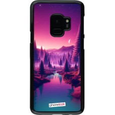 Samsung Galaxy S9 Case Hülle - Lila-rosa Landschaft