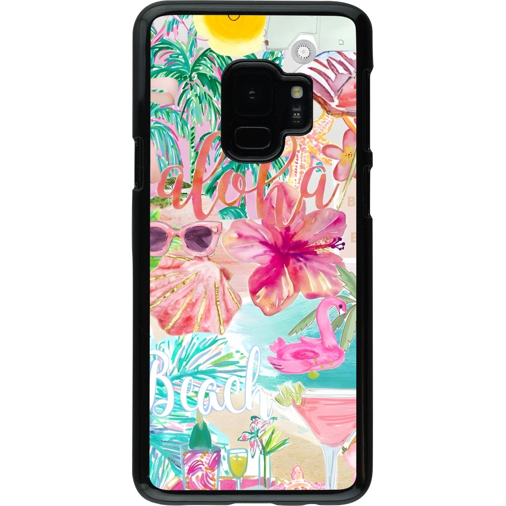 Samsung Galaxy S9 Case Hülle - Preppy Collage Aloha