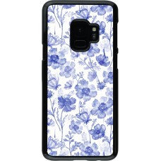 Samsung Galaxy S9 Case Hülle - Spring 23 watercolor blue flowers