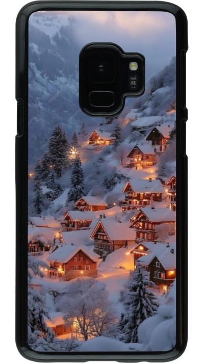 Samsung Galaxy S9 Case Hülle - Winter 25 Winter snowy village