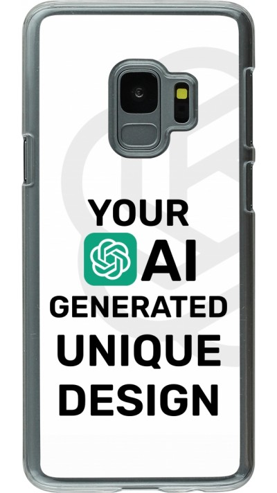 Samsung Galaxy S9 Case Hülle - Kunststoff transparent 100% einzigartig erstellt dank Deiner Kreativität und künstlicher Intelligenz (KI)