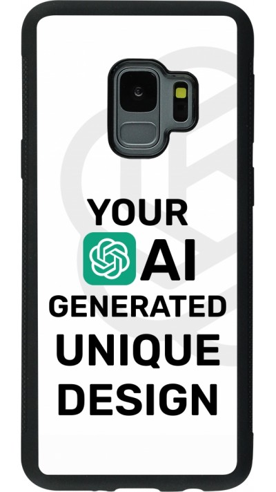 Samsung Galaxy S9 Case Hülle - Silikon schwarz 100% einzigartig erstellt dank Deiner Kreativität und künstlicher Intelligenz (KI)