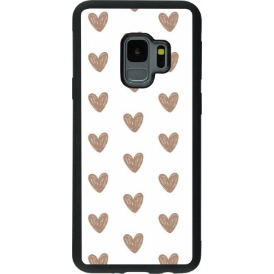 Samsung Galaxy S9 Case Hülle - Silikon schwarz Autumn 2024 brown hearts