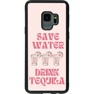 Samsung Galaxy S9 Case Hülle - Silikon schwarz Cocktail Save Water Drink Tequila