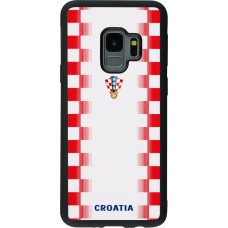 Samsung Galaxy S9 Case Hülle - Silikon schwarz Kroatien 2026 personalisierbares Fussballtrikot