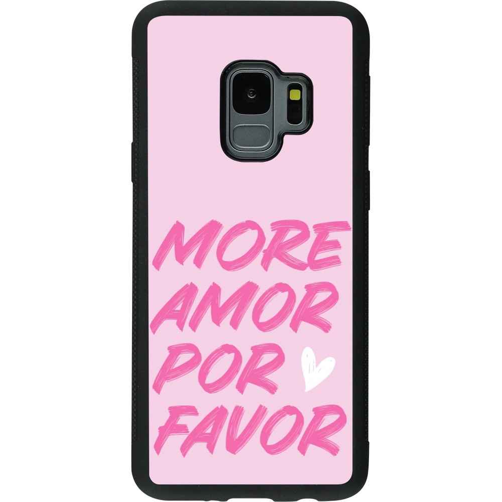 Samsung Galaxy S9 Case Hülle - Silikon schwarz More amor porfavor