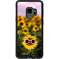 Samsung Galaxy S9 Case Hülle - Silikon schwarz Sunflower with glasses 2026